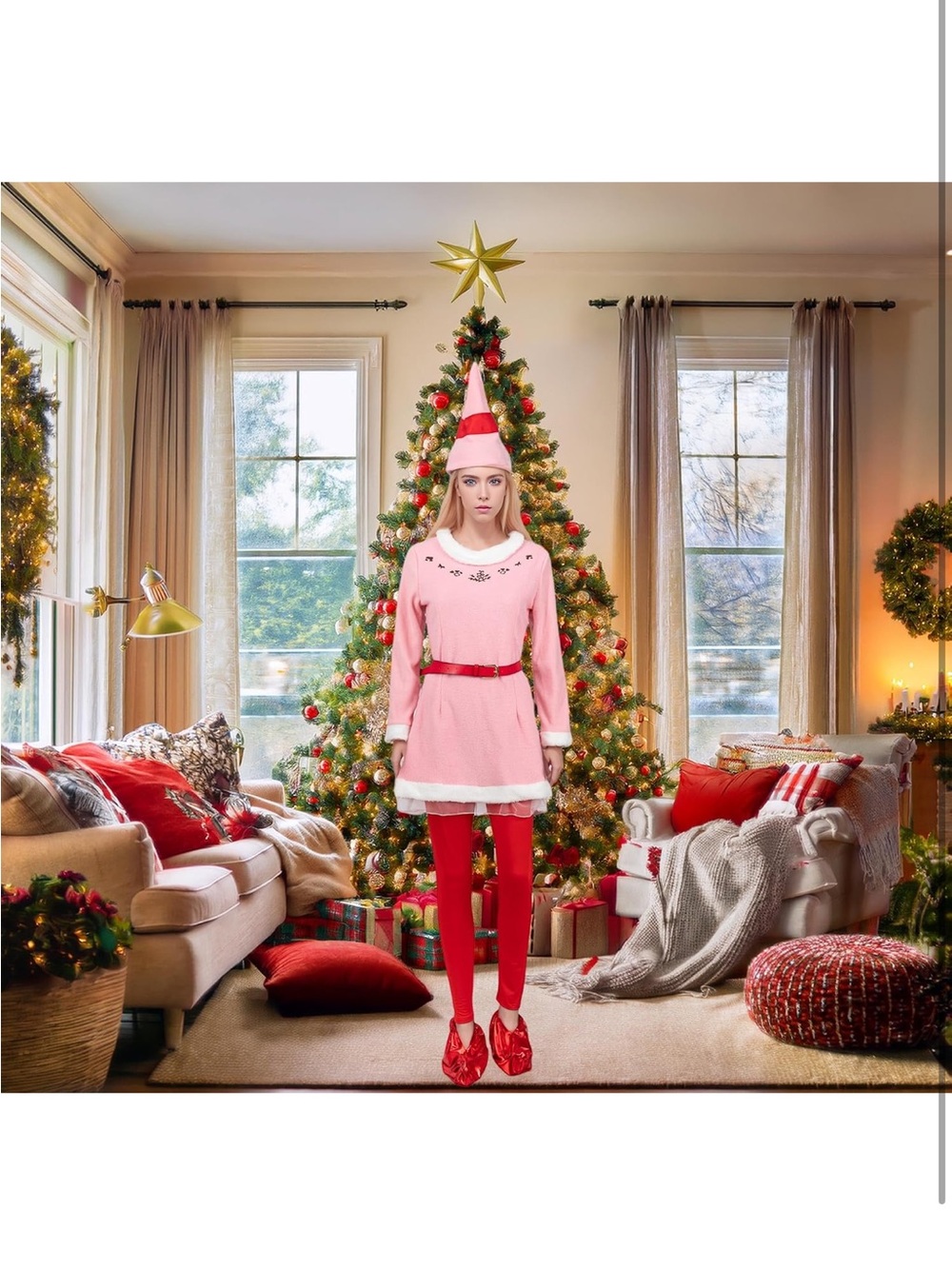 Woman's Christmas elf costume size XL
